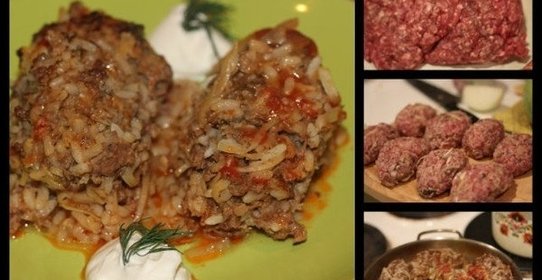 Ленивые голубцы в сметанном соусе