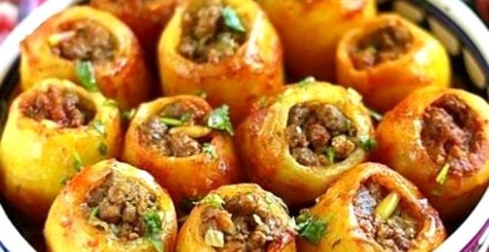 Картофель, фаршированный фаршем