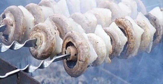 Шашлык из шампиньонов