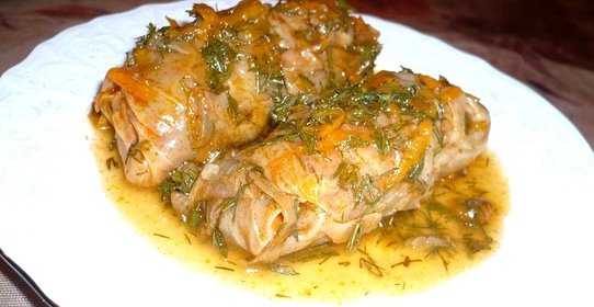 Голубцы с чечевицей