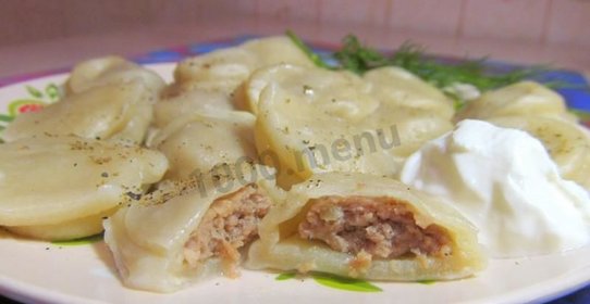 Пельмени из заварного теста