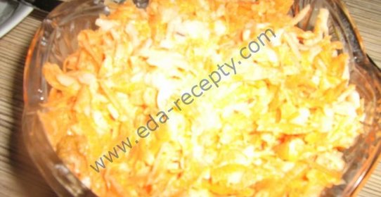 Салат из свежей моркови и редьки