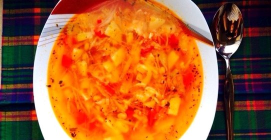 Борщ из куриного филе