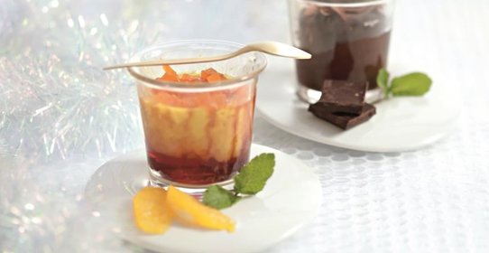 Мандариновый флан с цукатами