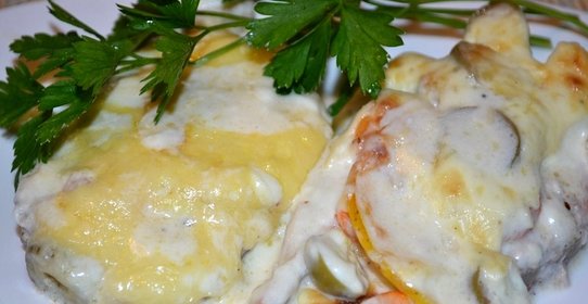 Кета под соусом