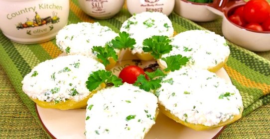 Картофель с творожным кремом