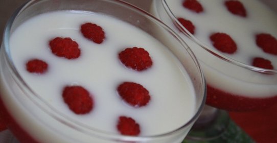 Малиновый желейный десерт Ягодка моя