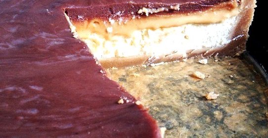 Чизкейк с карамельно-шоколадной глазурью