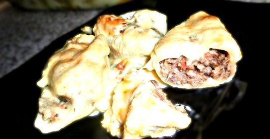 Фаршированные ракушки под соусом