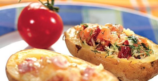 Фаршированный запеченный картофель