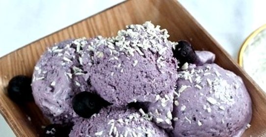 Черничное суфле на маскарпоне