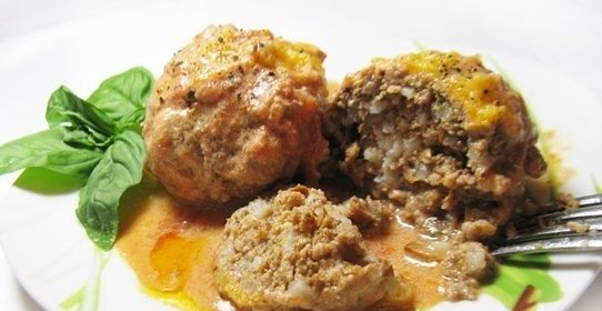 Тефтели с рисом и грибами