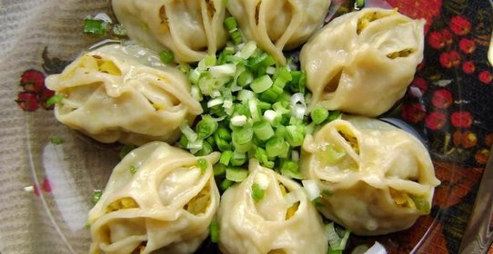 Постные манты с тыквой