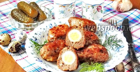 Котлеты с перепелиными яйцами