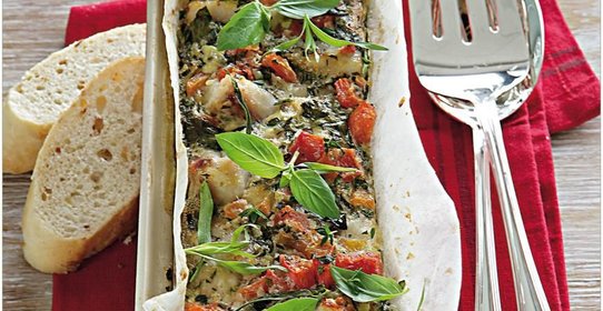 Террин из морского черта с томатами