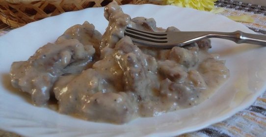 Печень куриная в сметане