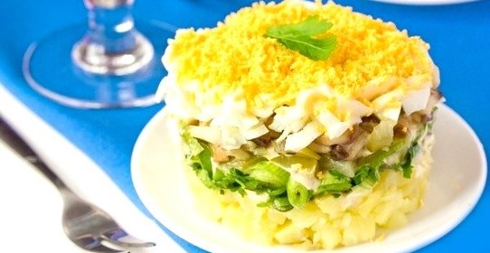 Салат с белыми грибами «Боровичок»