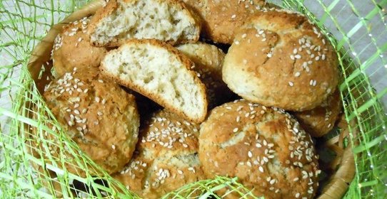 Овсяное печенье с кунжутом