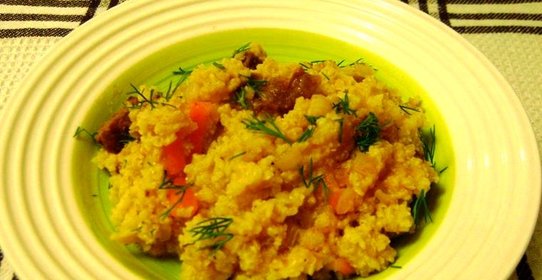 Пшено с мясом в мультиварке