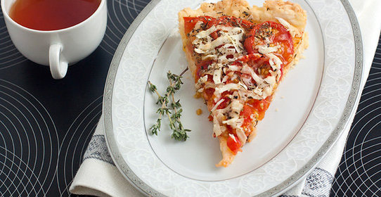 Тарт с помидорами черри