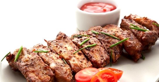 Свиные ребрышки жареные