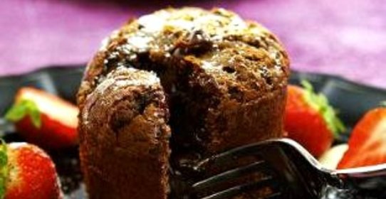 Шоколадный кекс с жидкой сердцевиной