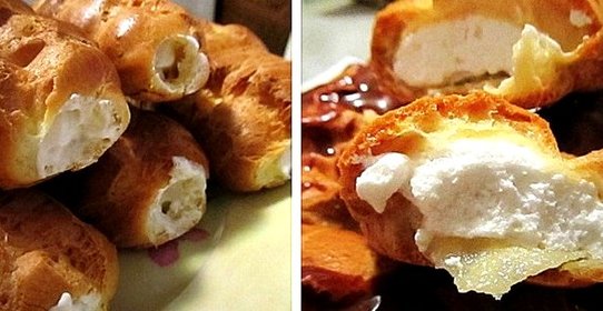 Эклеры с белковым кремом