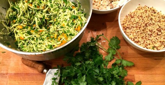 Табуле с крабовым мясом и фенхелем