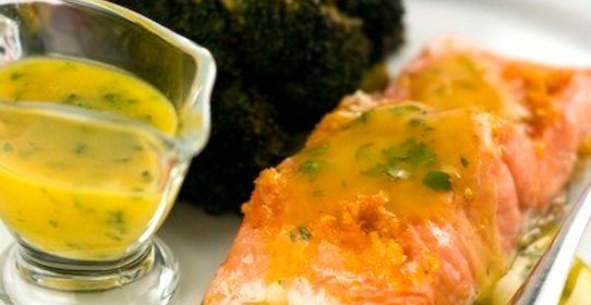 Лосось в апельсиновом соусе