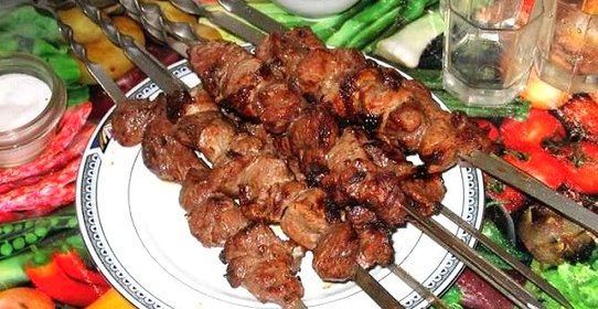 Шашлык в красном вине