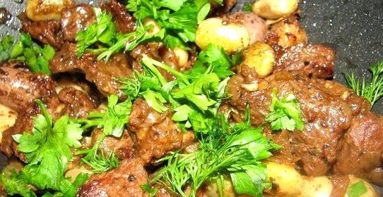 Говядина с фасолью