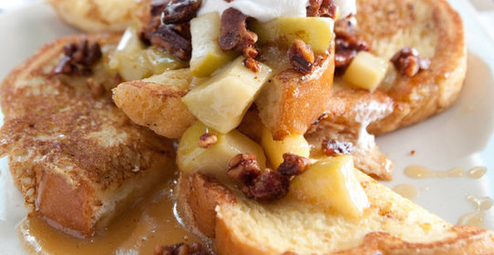 Французские тосты с яблоками