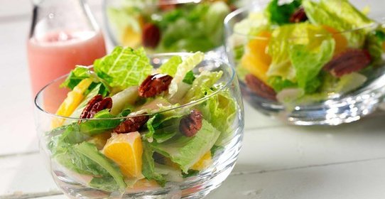 Апельсиновый салат с орехом пекан