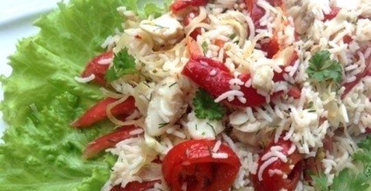 Рыбный салат из сайры