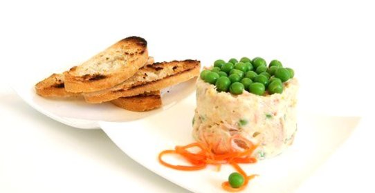 Оливье с горчичной заправкой