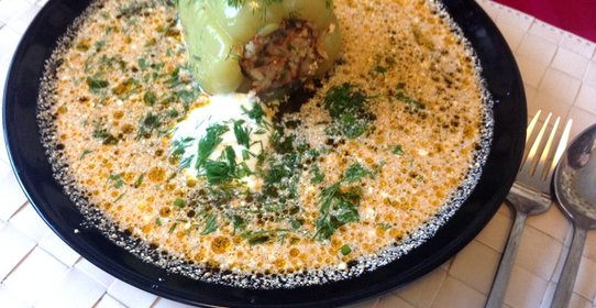 Фаршированные перцы с мясом и рисом