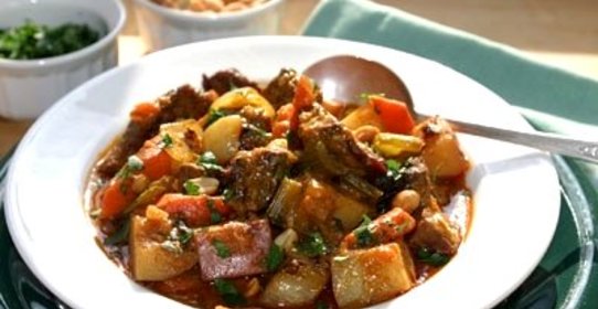 Говядина с кабачками и картошкой