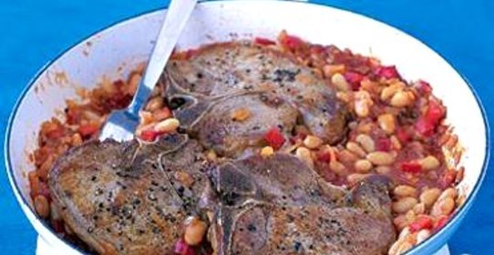 Свинина с белой фасолью
