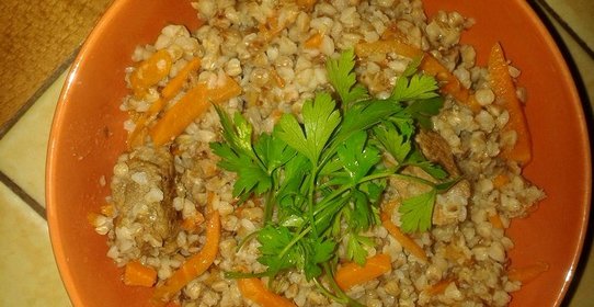 Плов из гречки в мультиварке