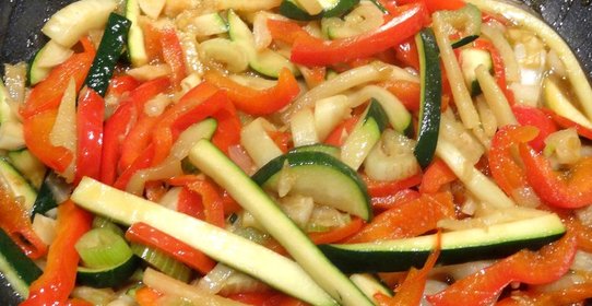 Лойн трески с овощами терияки