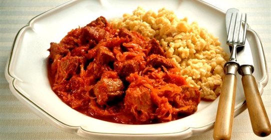 Гуляш из говяжьего сердца или вымени