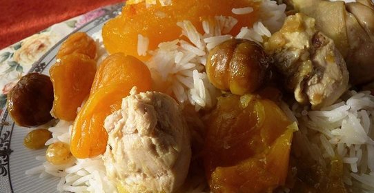 Каштаны с курицей