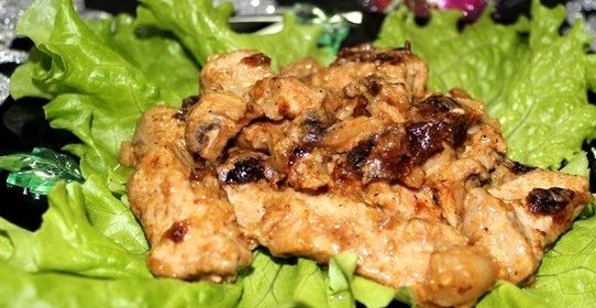 Жареные грибы со свининой