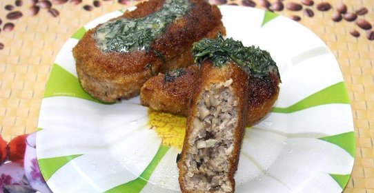 Мясные зразы с начинкой