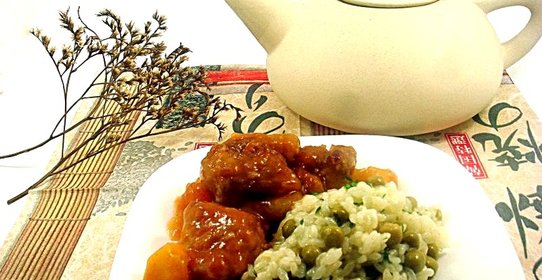 Рис с горошком