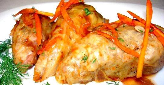 Голубцы с грибами и куриным мясом