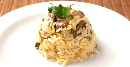 Плов с грибами и кедровыми орешками