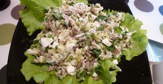 Салат из редьки с мясом