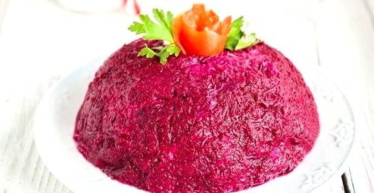 Селедка под шубой без картошки с яблоком