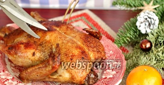 Рождественская утка с апельсинами и черносливом